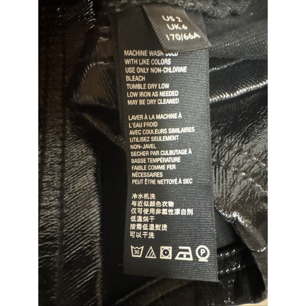 Free People Skirt Womens 2 Black Faux Leather Mini Zip Front Lined Edgy Style - Picture 11 of 12